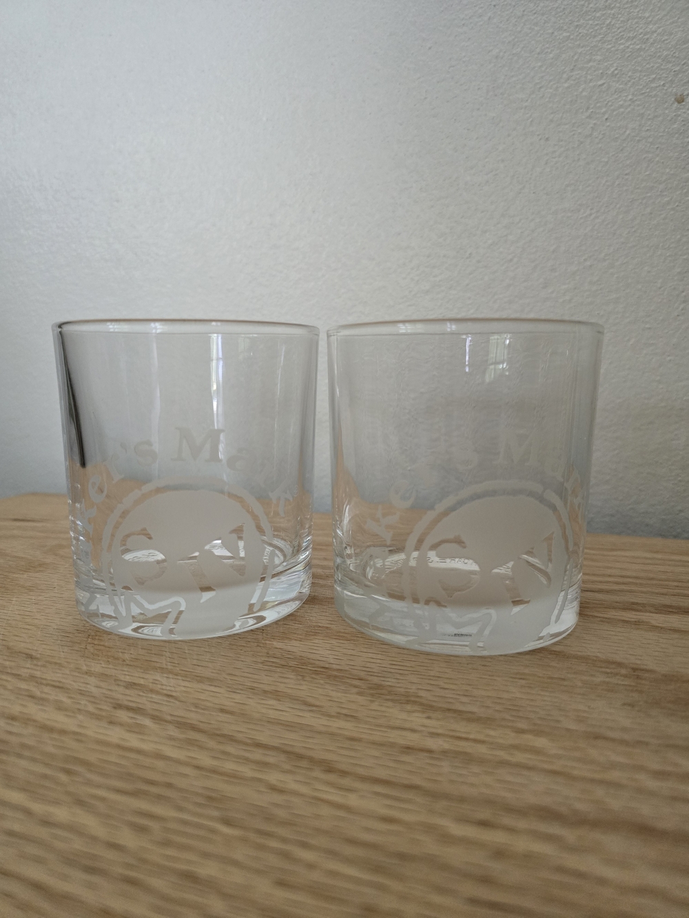Clear Etched Glass Makers Mark Glasses